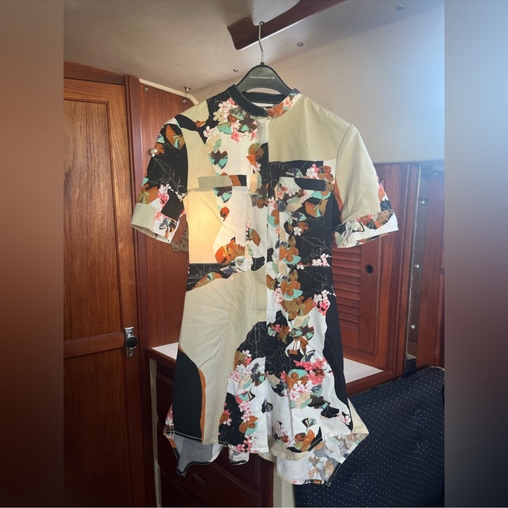 3.1 Phillip Lim size small kimono high neck fall floral dress - Picture 7 of 7